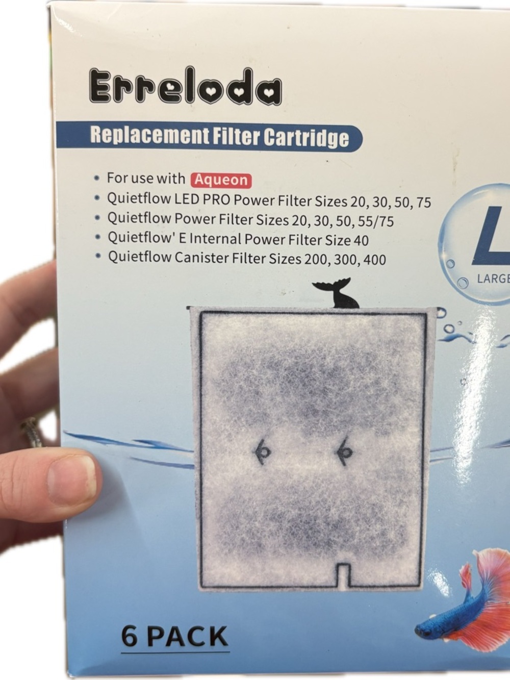 Fish Tank Replacement Filter Cartridge‎ - 6 Pack